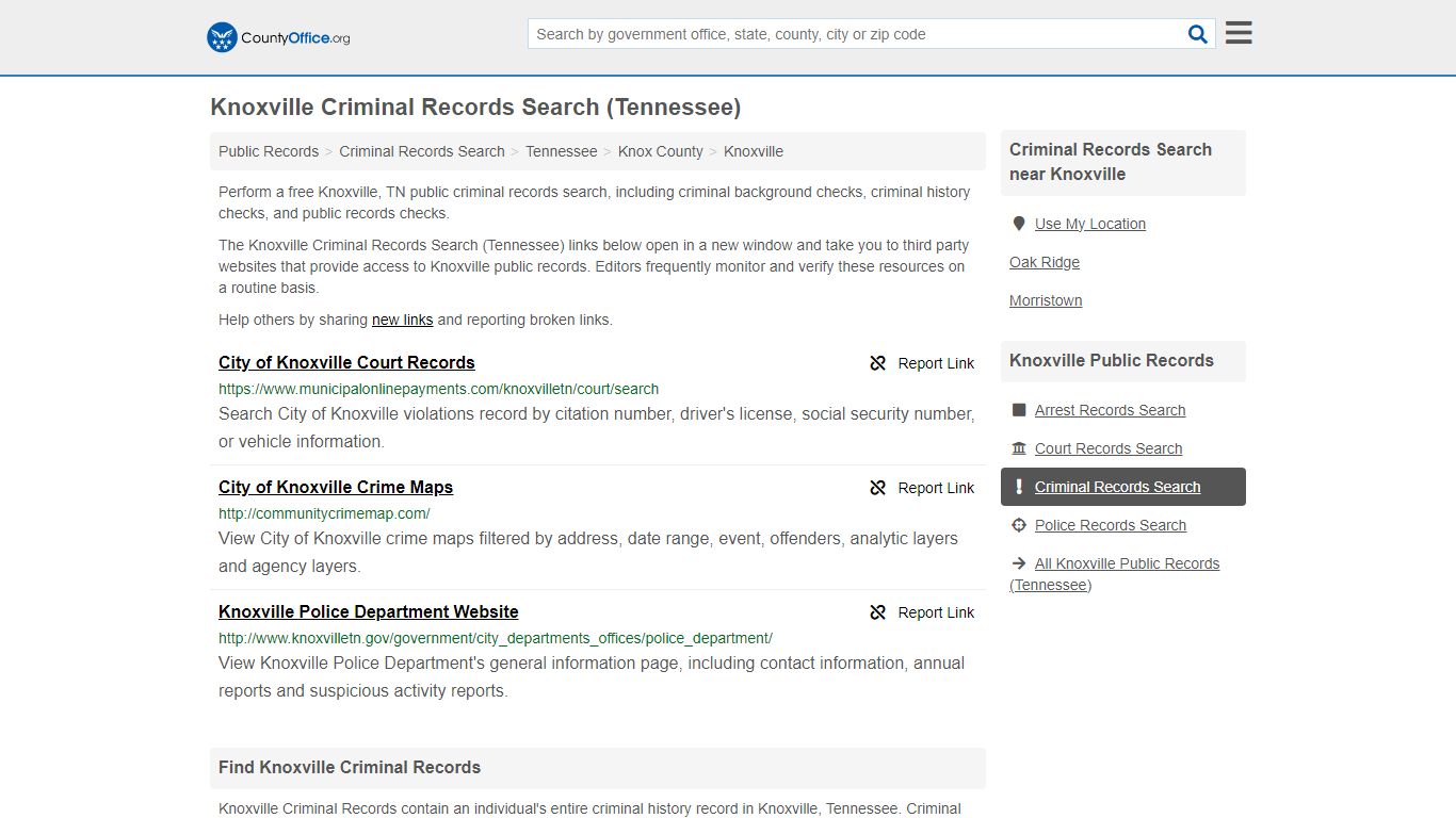 Criminal Records Search - Knoxville, TN (Arrests, Jails & Most Wanted ...
